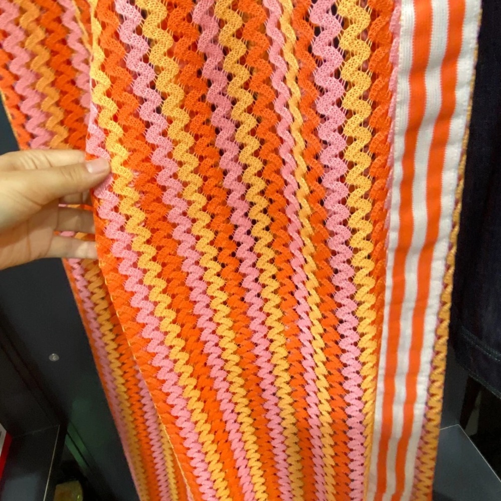 Orange Patterned Wide-Leg Women’s Pants - Picture 6 of 7